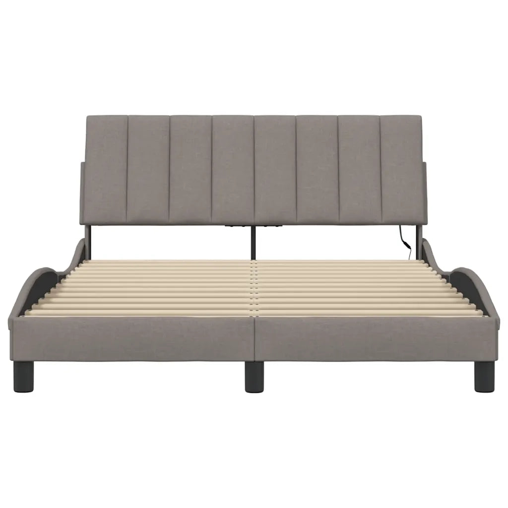 Giroletto senza Materasso Hanko Tortora 140x190 cm in Tessuto 3310458