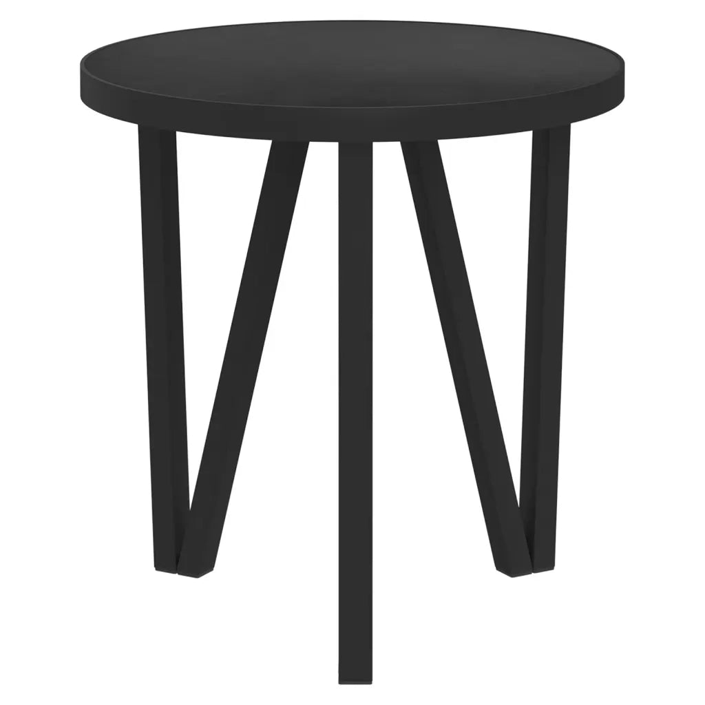 Tavolino Nero Ã˜35 cm in MDF cod mxl 66627