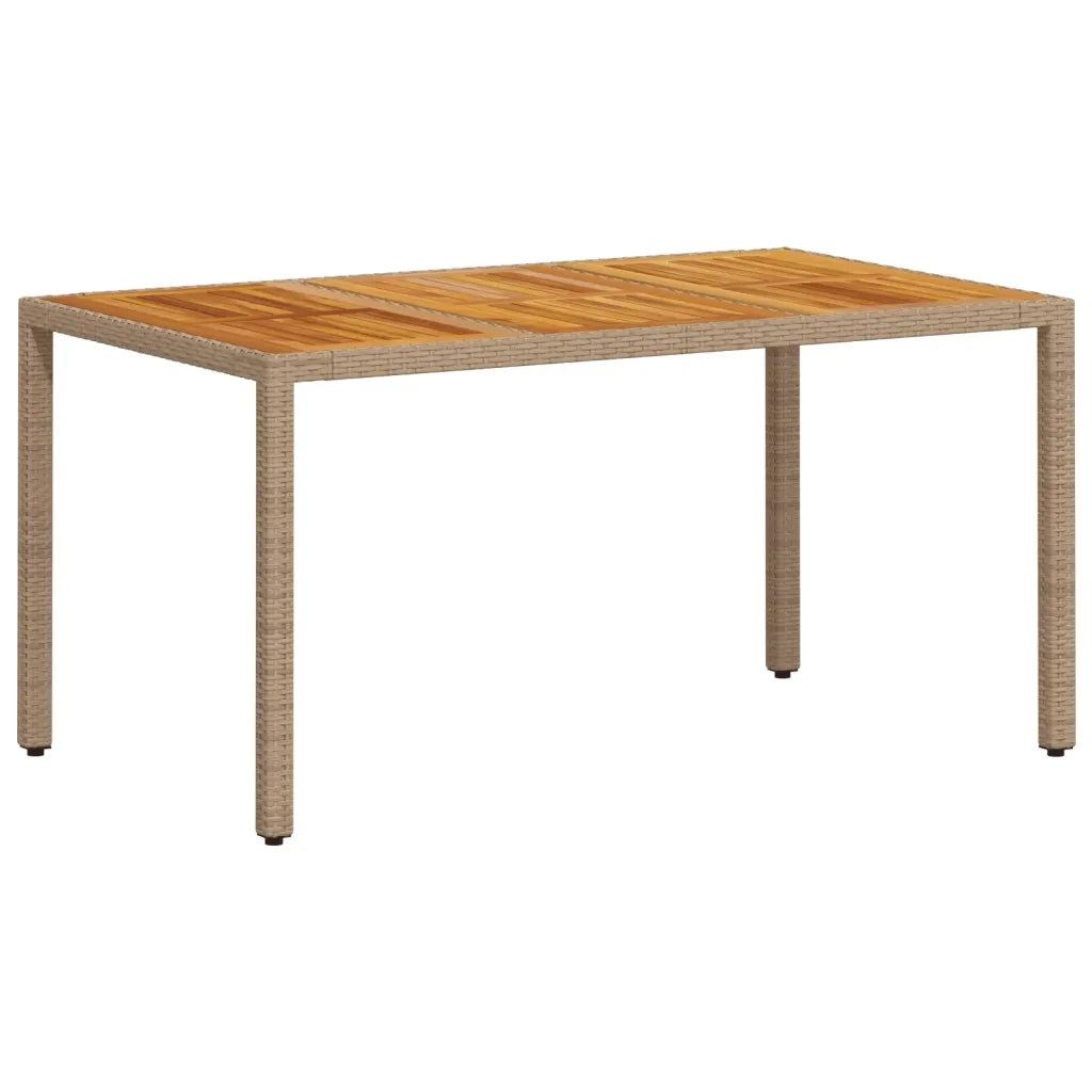 Set Pranzo da Giardino 5 pz con Cuscini Beige Polyrattan Acacia 3278641