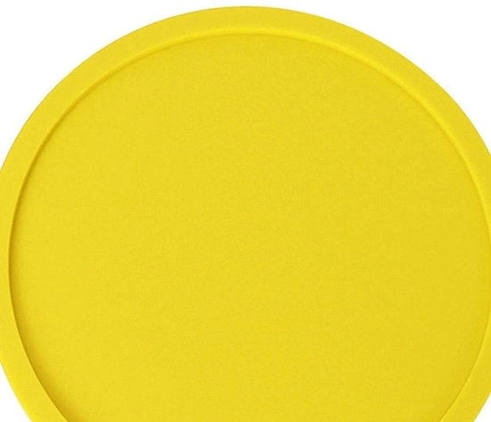 Set di 4 sottopiani in silicone, sottopiani antiscivolo per bicchieri, sottopiani da tavolo, sottopiani per tazze, sottopiani rotondi da 10 cm per bicchieri, vasi, candele (giallo)