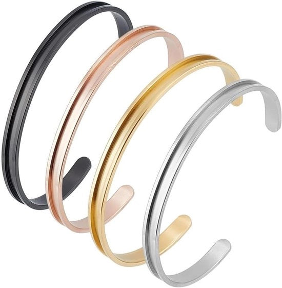 Set di fascette per bracciale in forma di C per fare un bracciale DIY con strass e pietre preziose con applicazione di pasta.