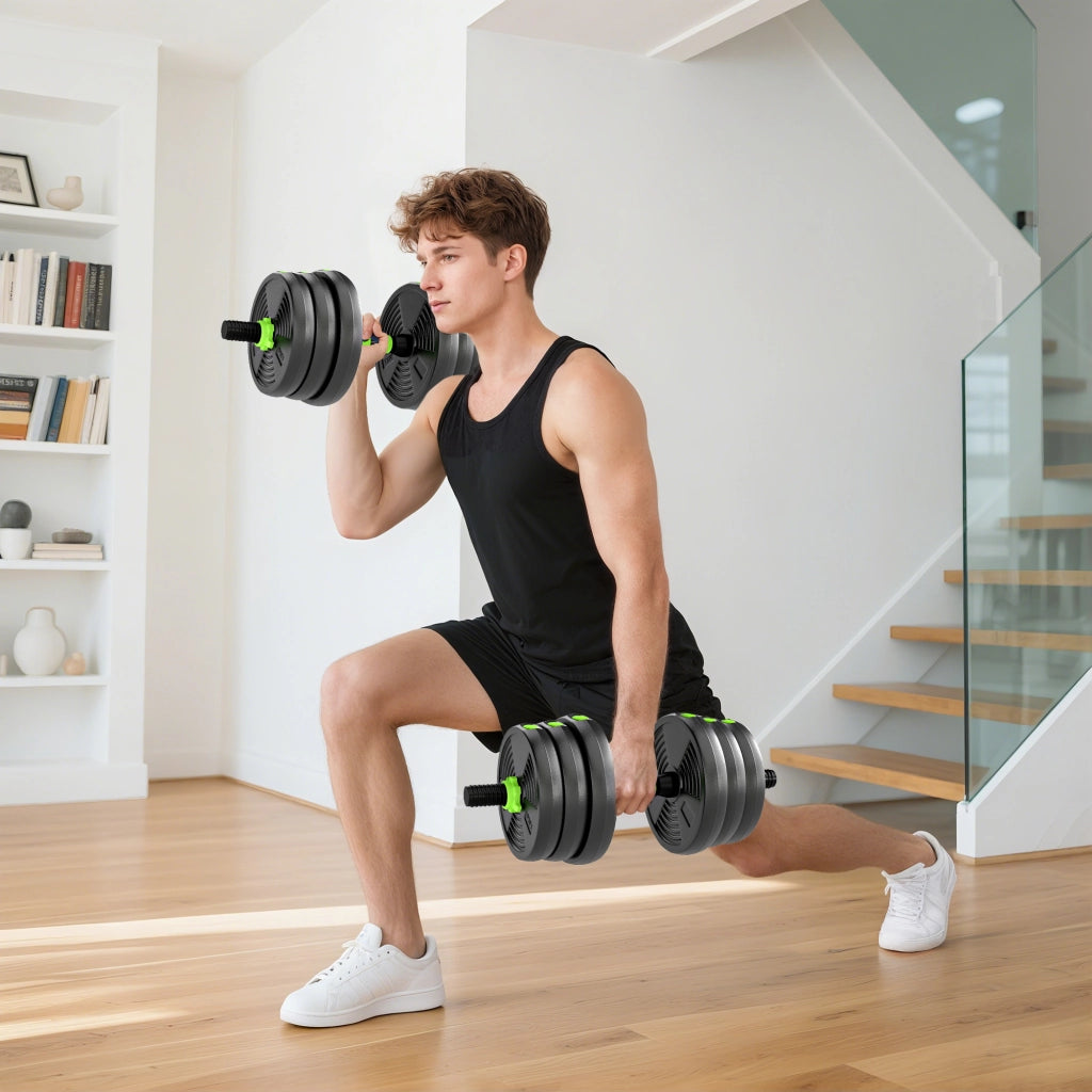 Set manubri regolabile 25 kg ¨C zephmum ¨C manubri corti e bilanciere