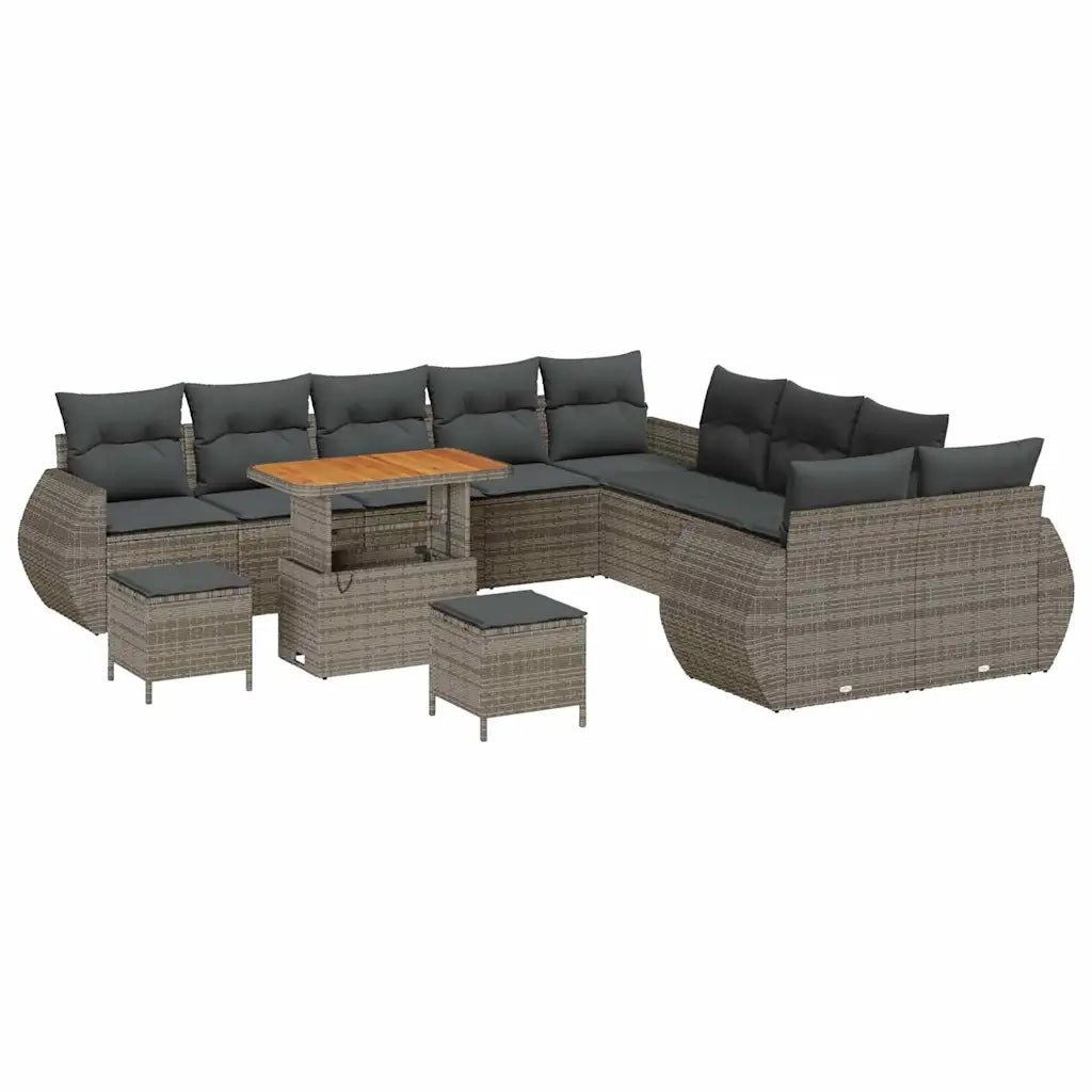 Set Divano da Giardino 13 pcs Grigio polyrattan 3361938