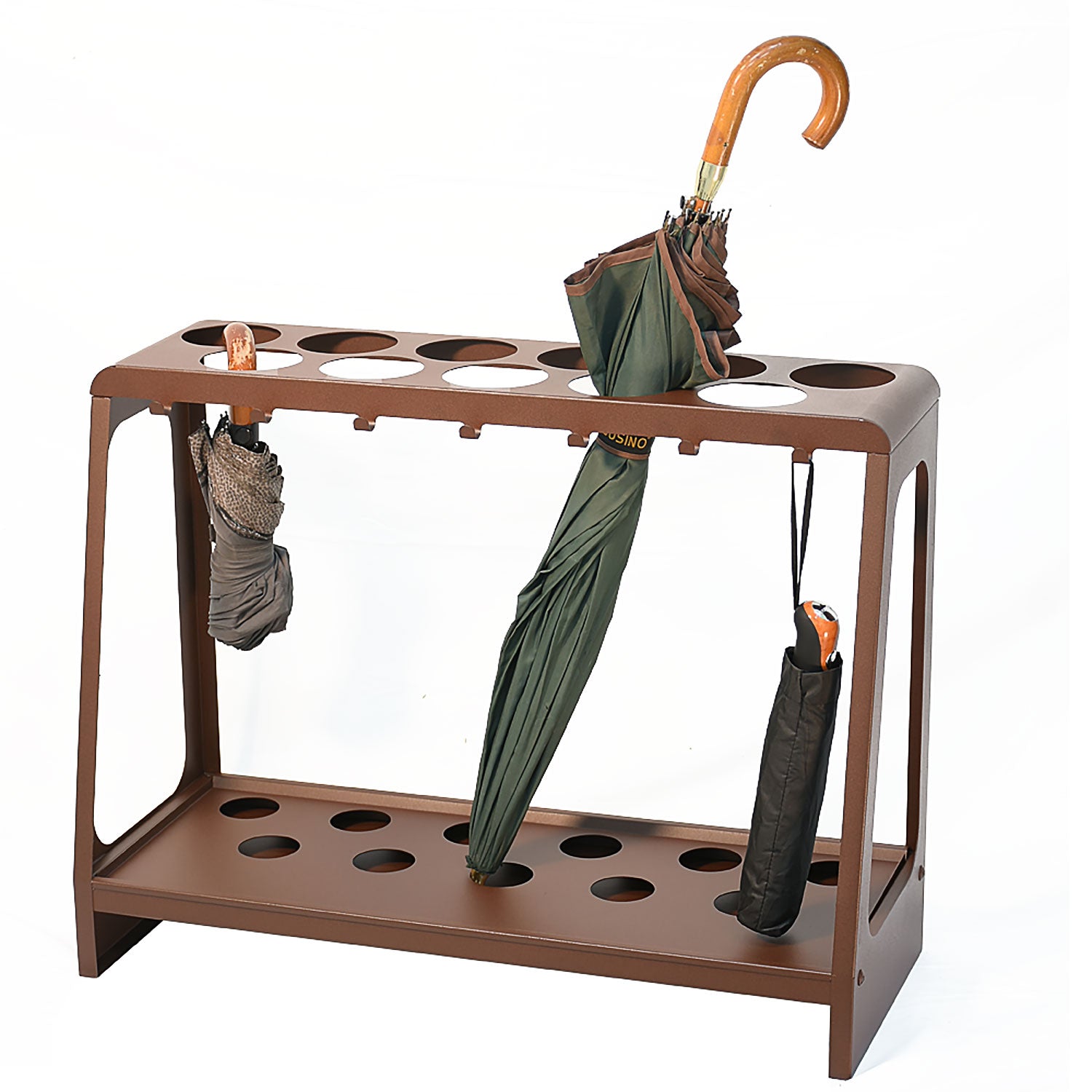 Portaombrelli Design Moderno Rettangolare Capienza 17 Ombrelli in Acciaio Corten