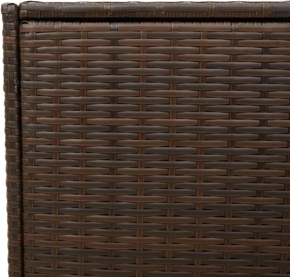 365313 - Scatola portaoggetti da giardino in rattan sintetico marrone 283L, Baul per esterni, baul per esterni, Baul Jardin Outdoor - 365313