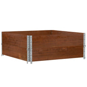 Paretali per Pallet 2 pz Marroni 100x100cm Legno Massello Pino CFW5152960