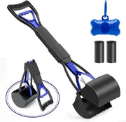 Scopa per Cani e Gatti - Manico Lungo - 80 cm - Blu - Materiale Sostenibile