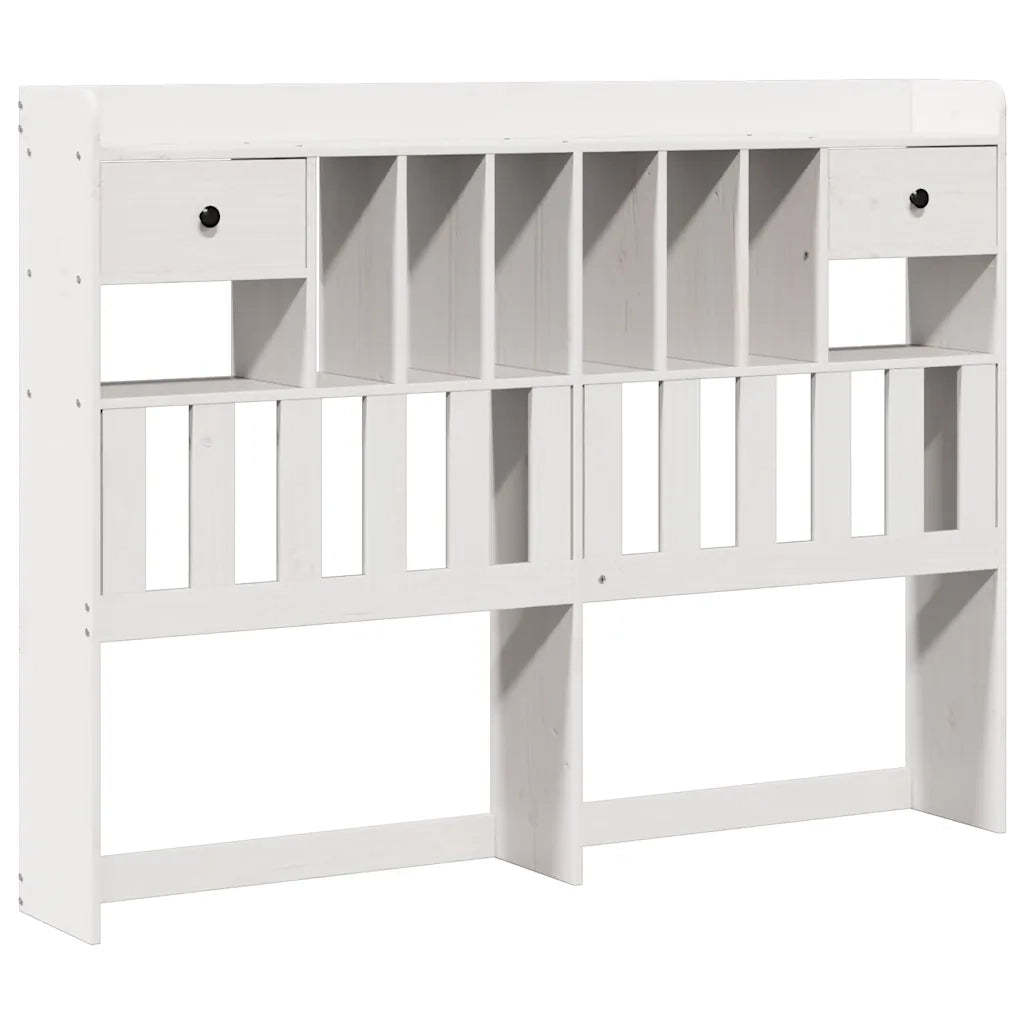 Letto Libreria senza Materasso Bianco 140x190 cm Legno di Pino 3322048