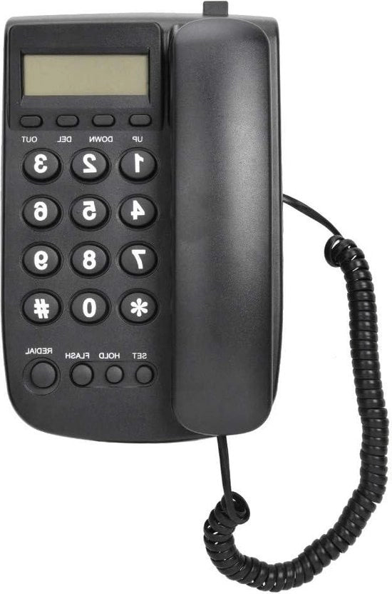 Telefonino per Ufficio con Risposta Automatica - Telefonino per Casa e Ufficio - Identificazione Automatica FSK/DTMF - Nero .