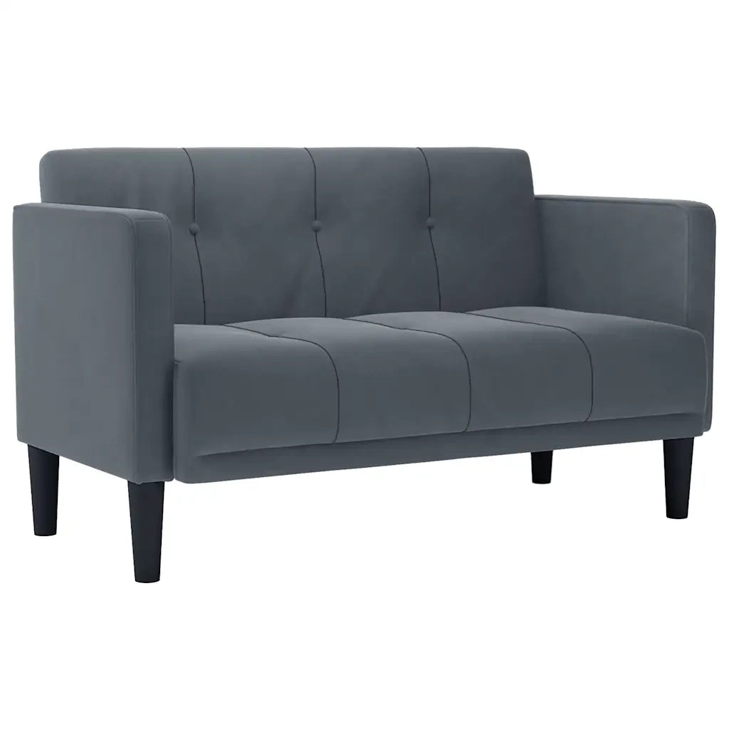 vidaXL Divano Divanetto Grigio Scuro 111 cm in Velluto
