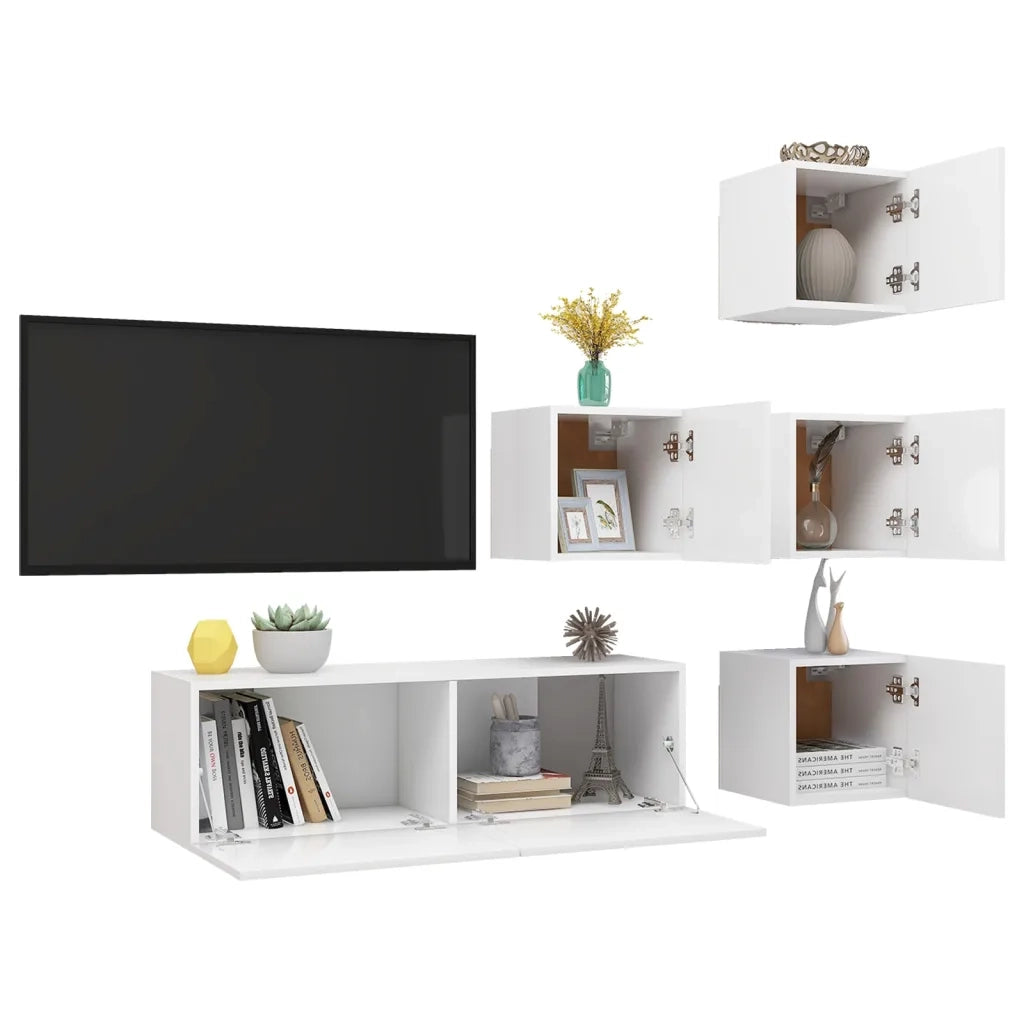 Set Mobile TV 5 pz Bianco in Truciolato cod mxl 5595