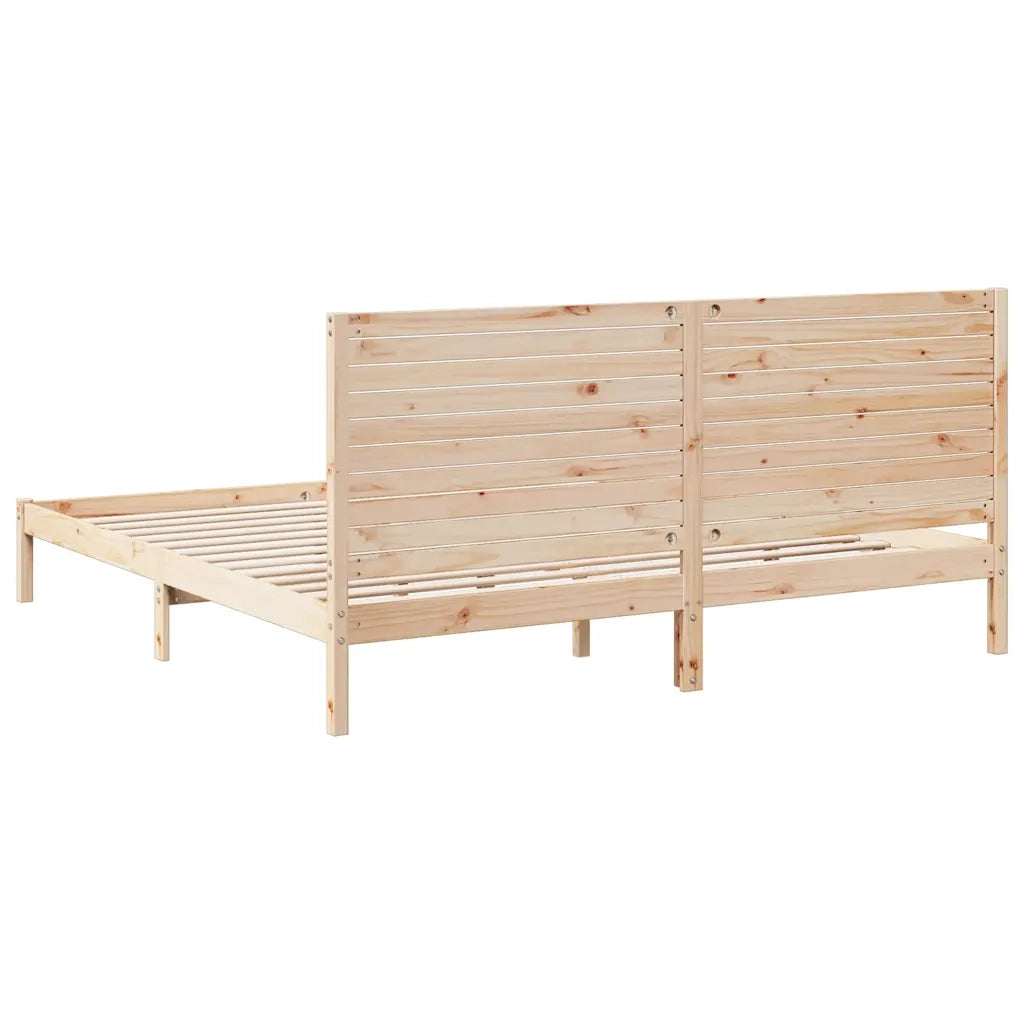 Giroletto Extra Lungo senza Materasso-Struttura Letto 200x220 cm Legno Massello 583660