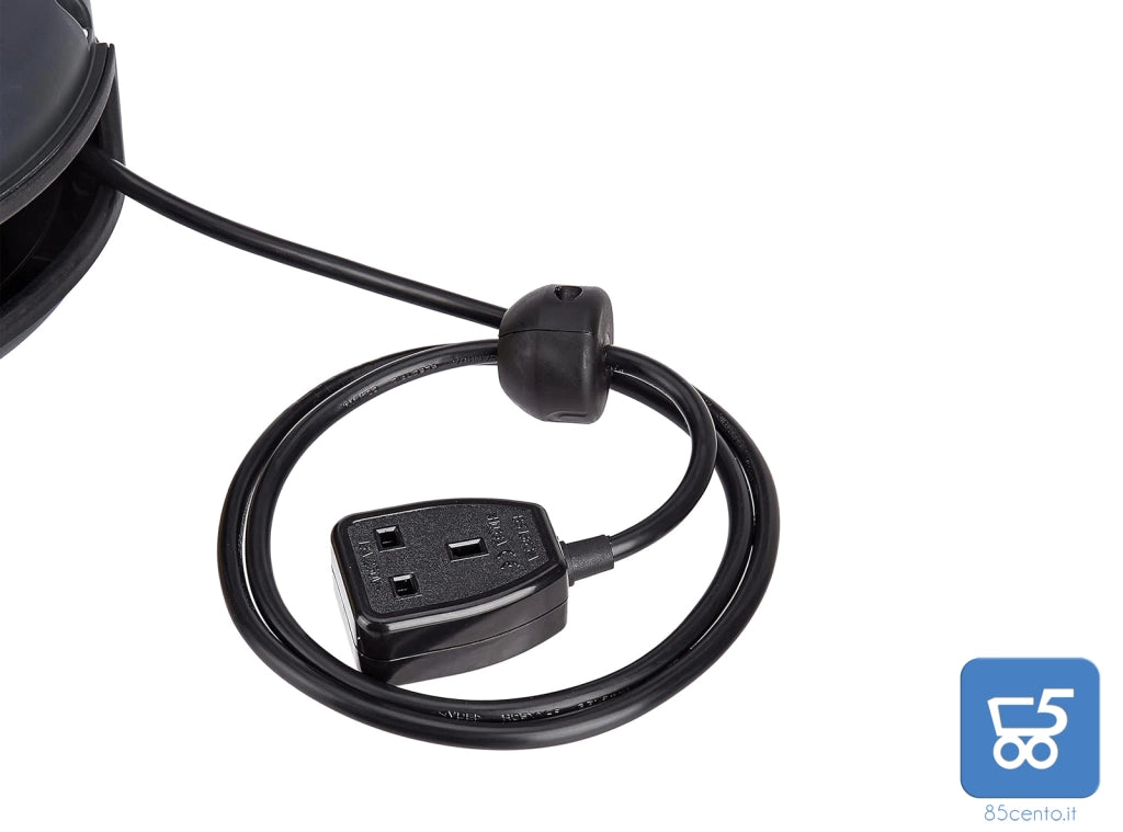 Avvolgicavo di Prolunga Retrattile per Carichi Pesanti con Staffa Girevole 1,5 mm² x 10 m - Presa INGLESE copia