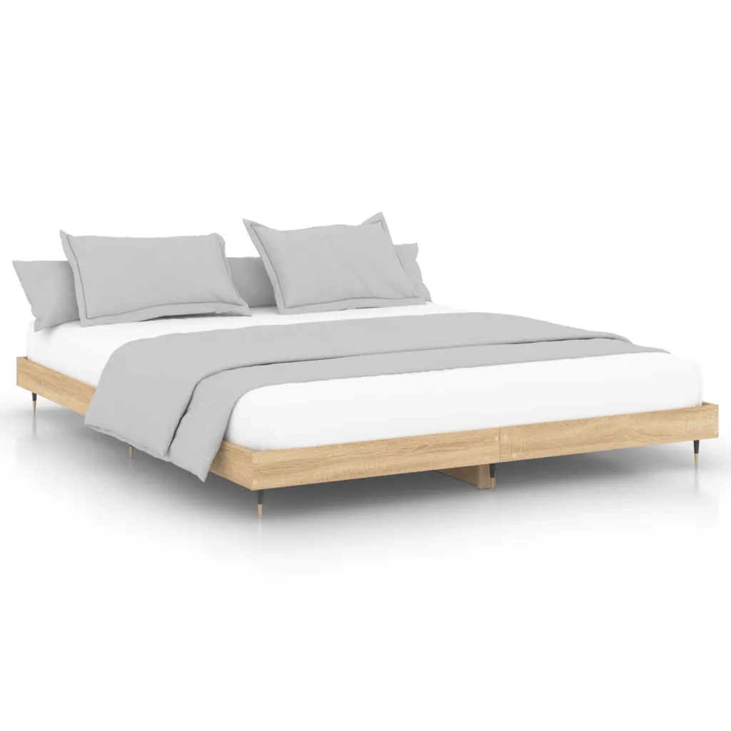 Giroletto senza Materasso Rovere Sonoma 200x200cm in Truciolato