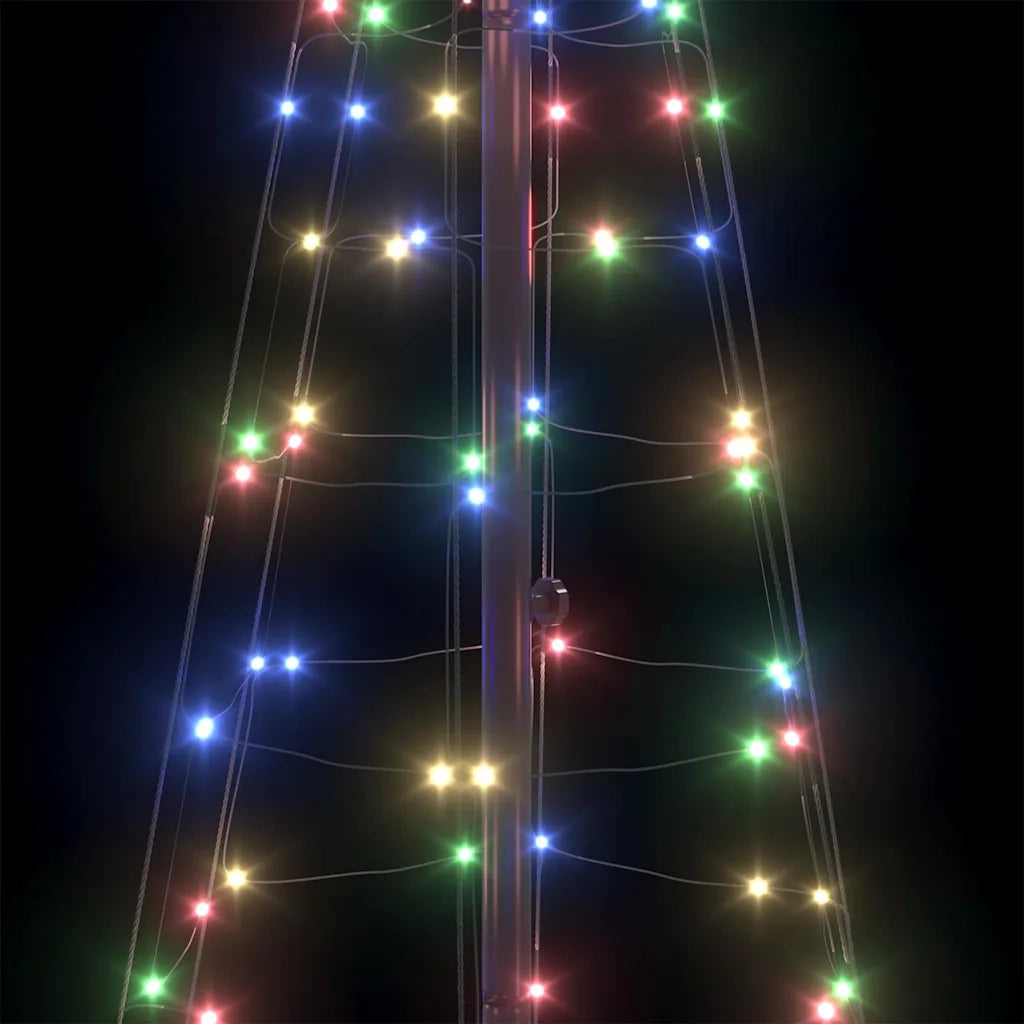 Albero di Natale LED con picchetti per il terreno 250 cm Ferro