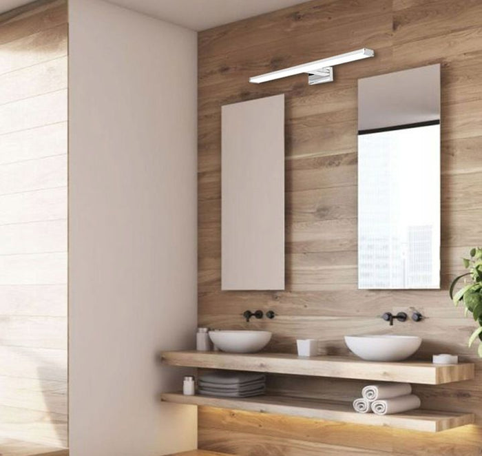 Lampada Da Parete Da Bagno Led Sopra Specchio 18w 90cm APP371-1W Cromo