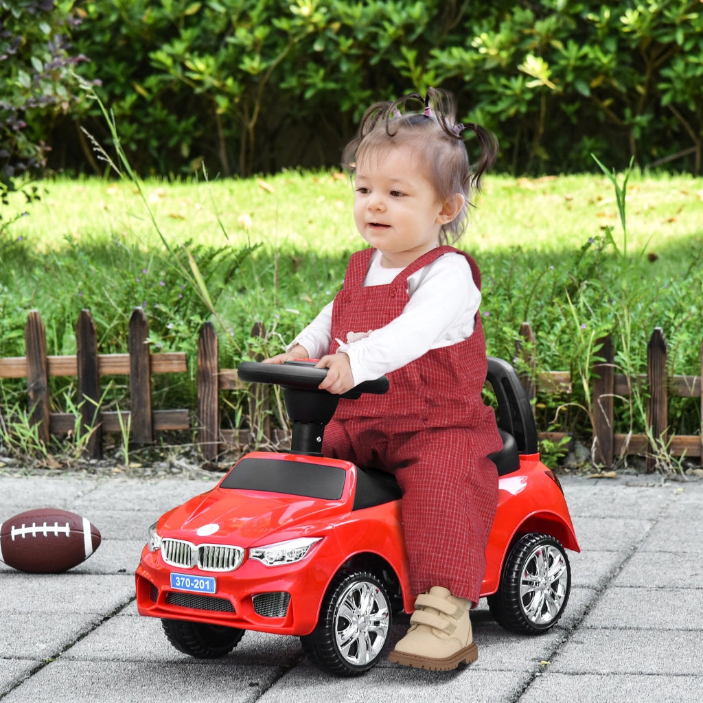 Macchinina per Bambini Cavalcabile con Volante, Fari e Musiche, Et¨¤ 18-36 Mesi, Rosso