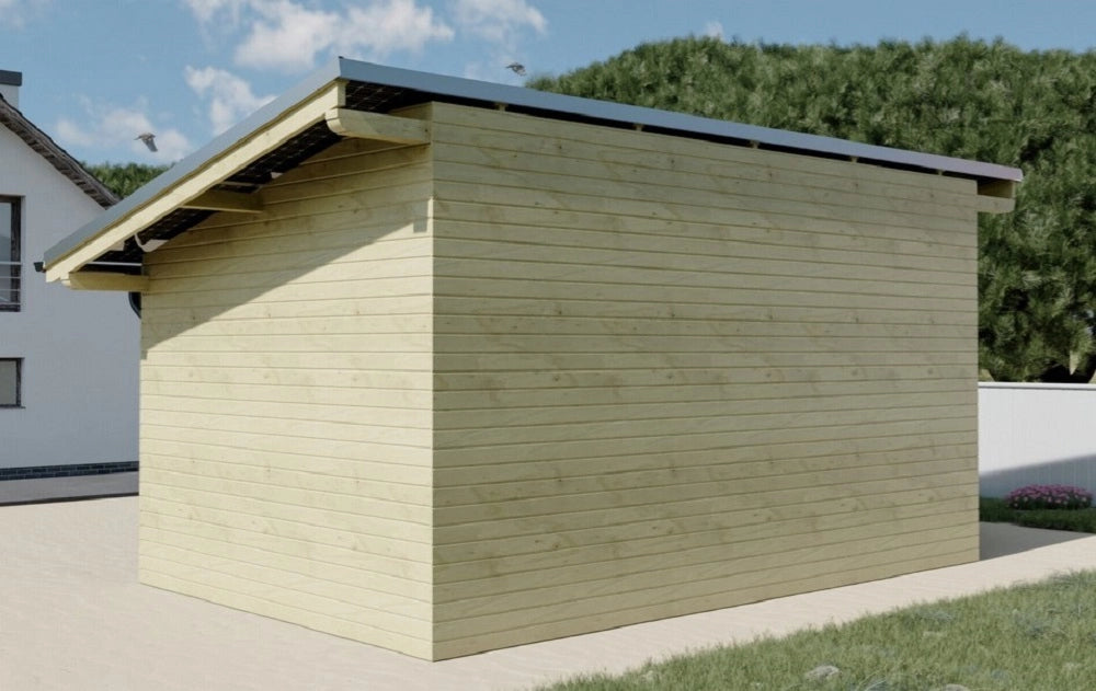 Casetta a Pannelli 120x120 abete THT con impianto fotovoltaico Wattoit 6kW