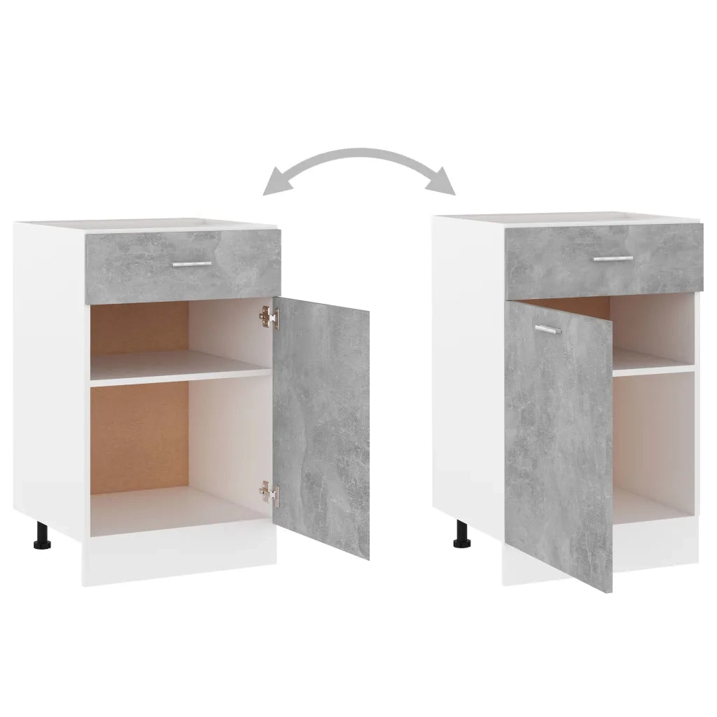 Armadio Inferiore Cassetto Â“LyonÂ” Grigio Cemento 50x46x81,5