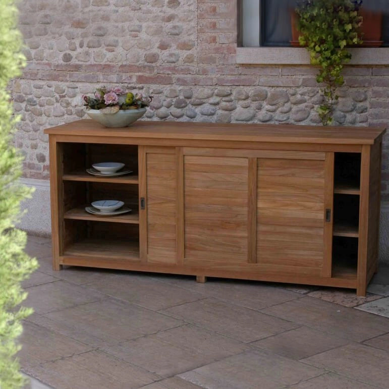 Mobile da Giardino in Legno Teak cm 200x60x90 - JULIAN