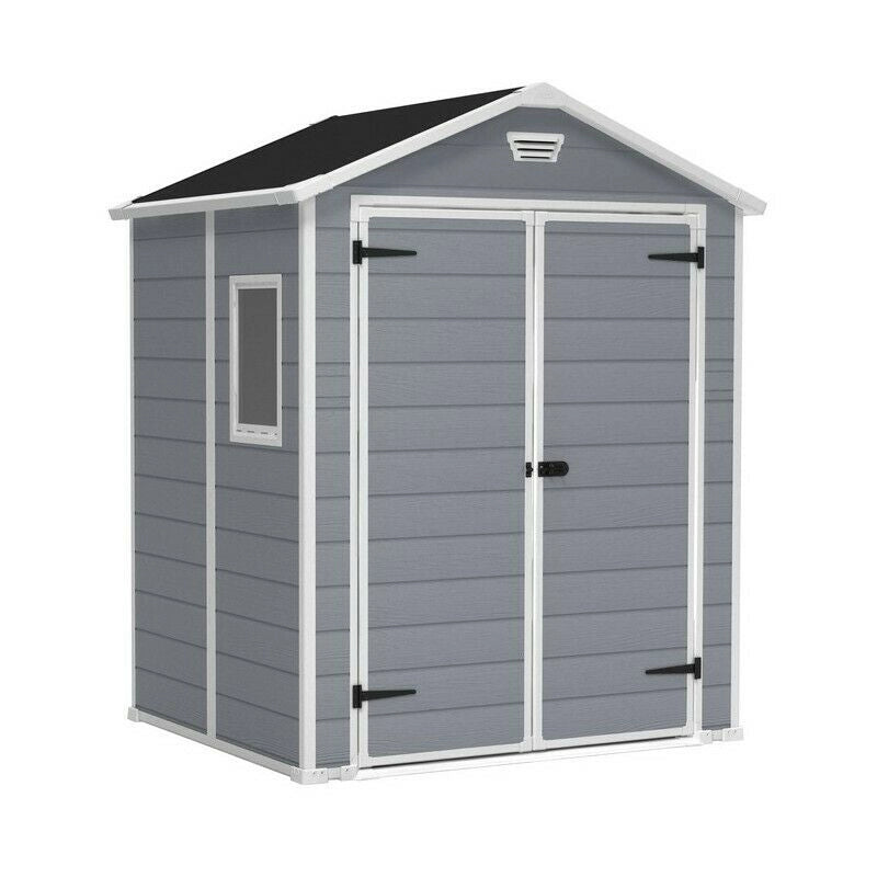 Keter Casetta da Giardino in Resina Manor 6 x 5 DD Box Esterno Casa Grigio