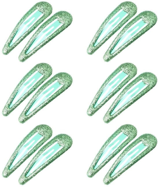 Spille per capelli con pailletti glitter metallici colorati, accessori per lo styling dei capelli per bambini, ragazze e donne, verde *12