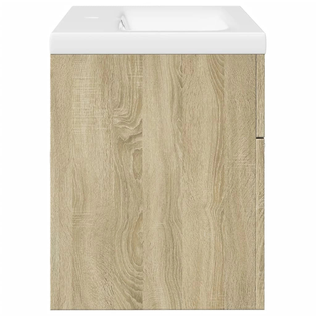 Mobiletto da bagno a parete con vano contenitore 90 x 38,5 x 46 cm legno composito rovere Sonoma 02_0055761