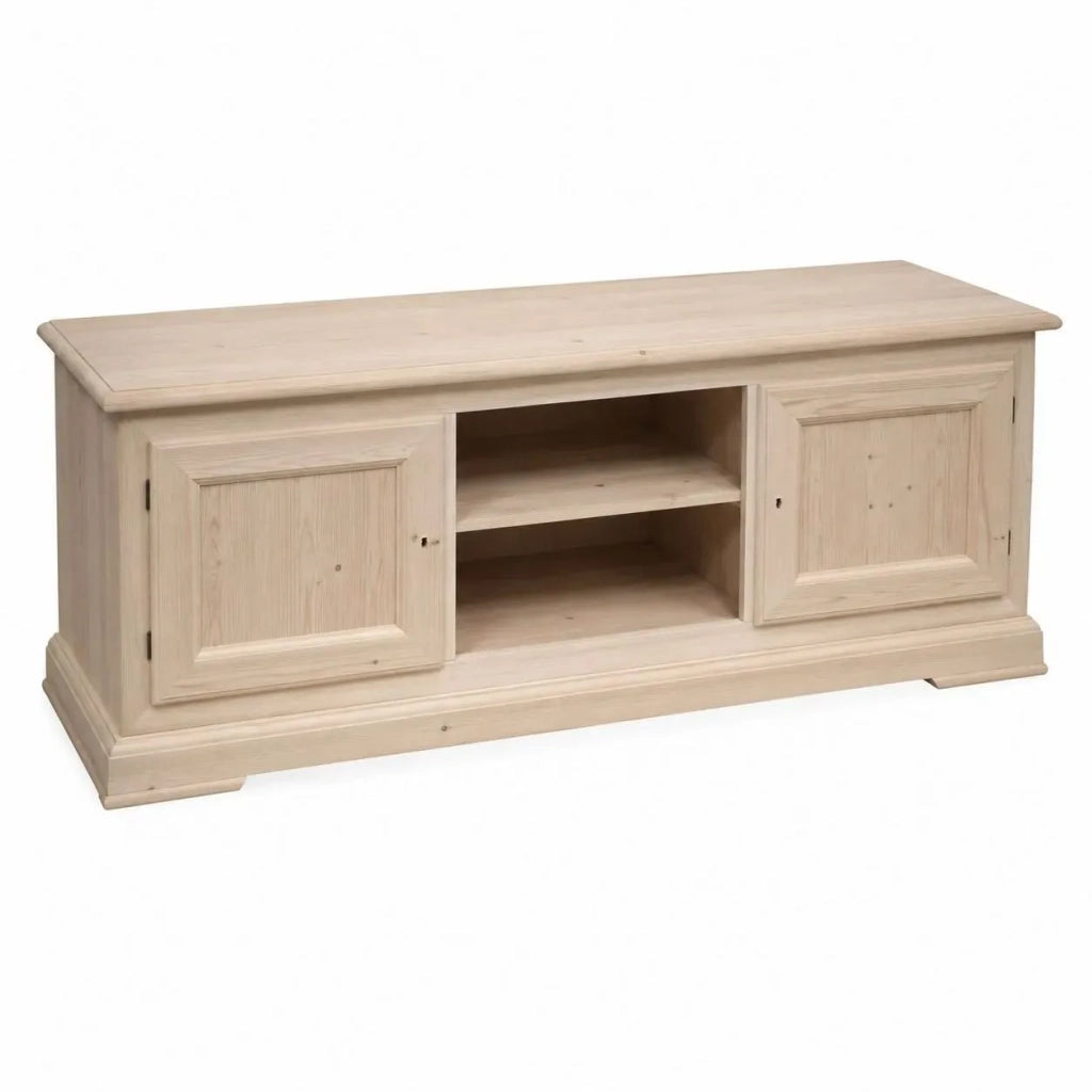 Porta tv 2 porte 1 vano a giorno legno grezzo 162x51x61 (3128) - Mobili 2G