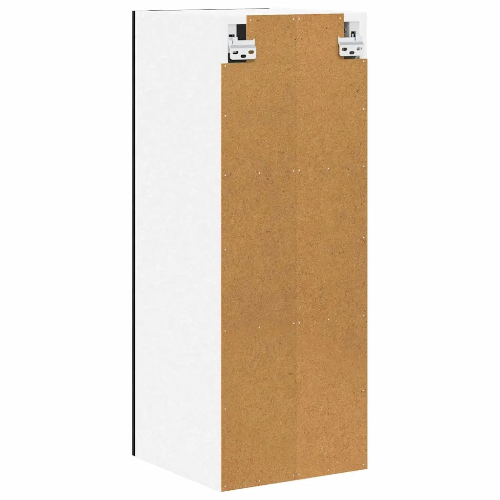 Armadio pensile con porta Rovere Nero e Bianco 30 x 31 x 80 cm 884244