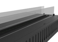 Camino a Vapore Elettrico da Incasso 120x48,5x33 cm Invapo Insert con Ricarica Automatica e LED RGB Nero