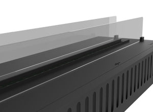 Camino a Vapore Elettrico da Incasso 120x48,5x33 cm Invapo Insert con Ricarica Automatica e LED RGB Nero