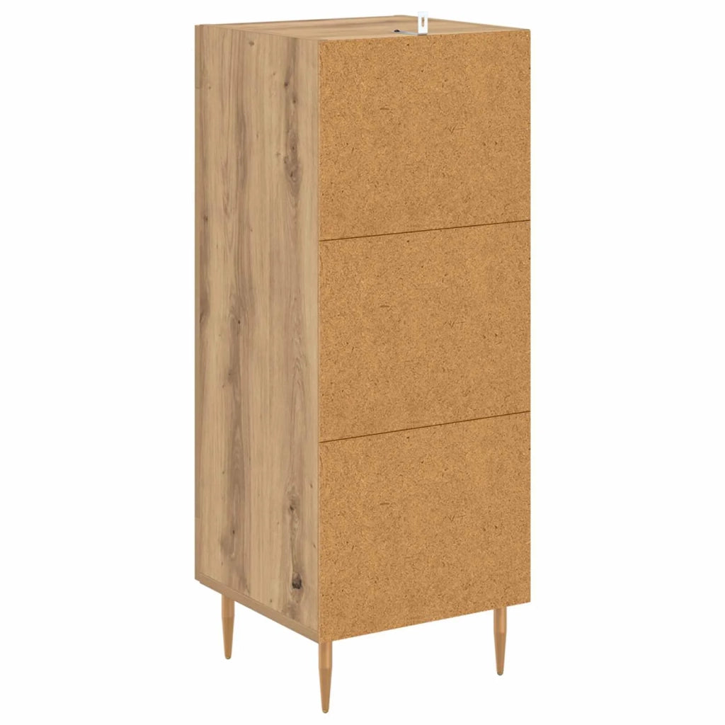 Credenza | Madia | Buffet da pranzo | Armadio da pranzo rovere artigianale 34 x 34,5 x 90 cm Legno multistrato