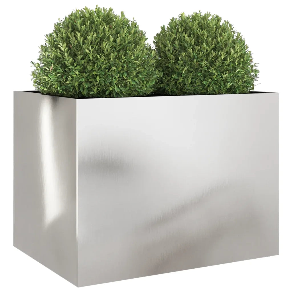 Fioriera Argento 62x47x46 cm in Acciaio Inox