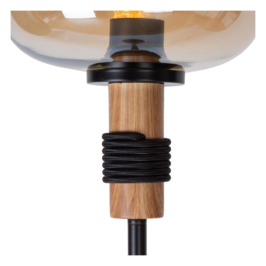 Lampada da terra ILONA ovale 1xE27 vetro ambra Lucide