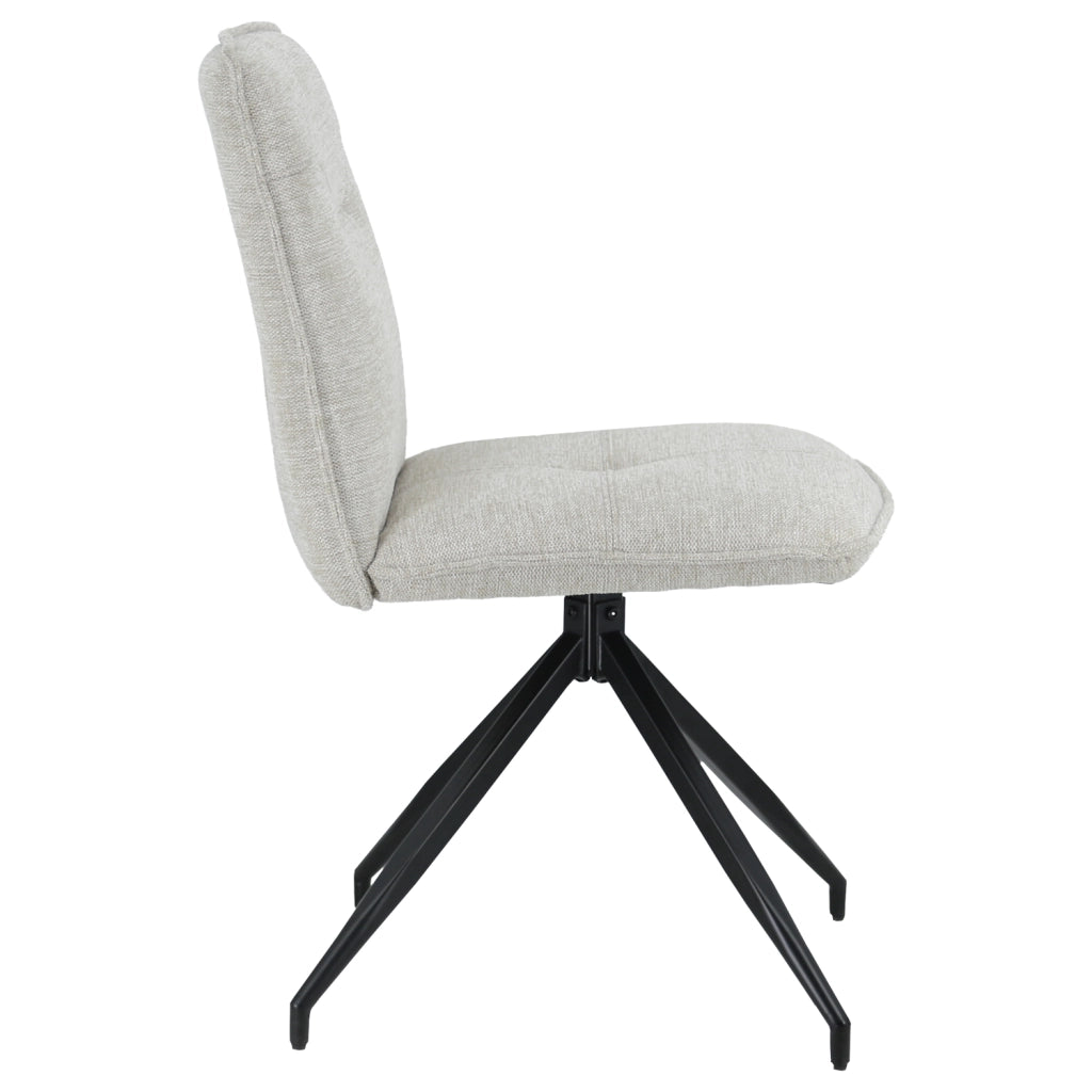 Set di 2 sedie in tessuto AREN beige