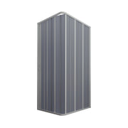 Box Doccia in PVC 100x100CM H185 a soffietto con Apertura Laterale colore Bianco mod. Flex
