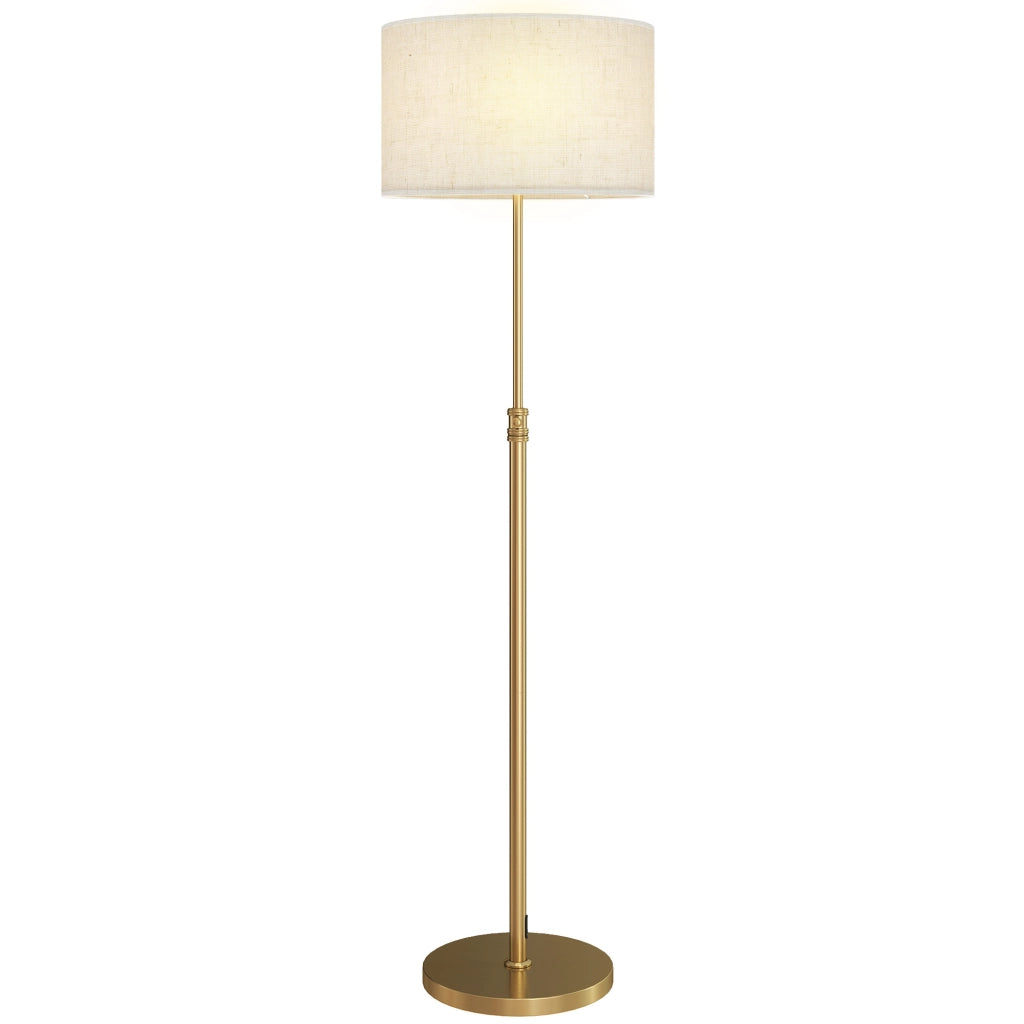 Lampada da Terra con Telecomando e Luminosit¨¤ Regolabile ¨C zephmum ¨C Oro, Tessuto, 3000K-6000K