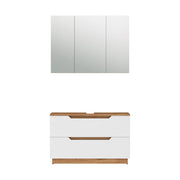 Vicco Set di mobili da bagno Rovere/bianco a strisce 2 parti