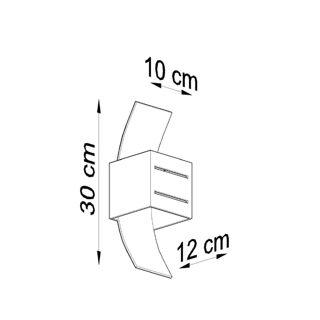 Applique Padova bianca vetro/alluminio G9 Pure Lume