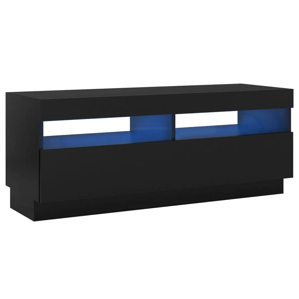 Mobile TV multimediale scaffale TV credenza mobile TV per sala da pranzo soggiorno camera da letto con luci LED 100 x 35 x 40 cm nero 02_0026509