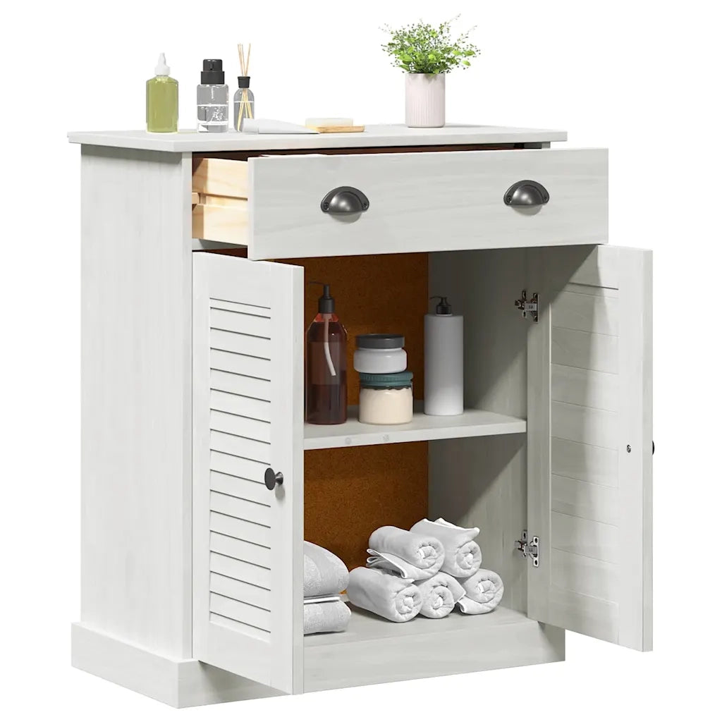 Mobile da Bagno | Armadio da bagno VIGO Bianco e Bianco Antico 68 x 34 x 80 cm
