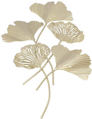 Decorazione per Parete Foglie di Ginkgo Metalliche - Decorazione per Parete 3D - Decorazione per Parete Ufficio - Decorazione per Parete Salotto - Decorazione per Parete Camera da Letto - Progettazione Robusta e Duratura - Arte per Parete