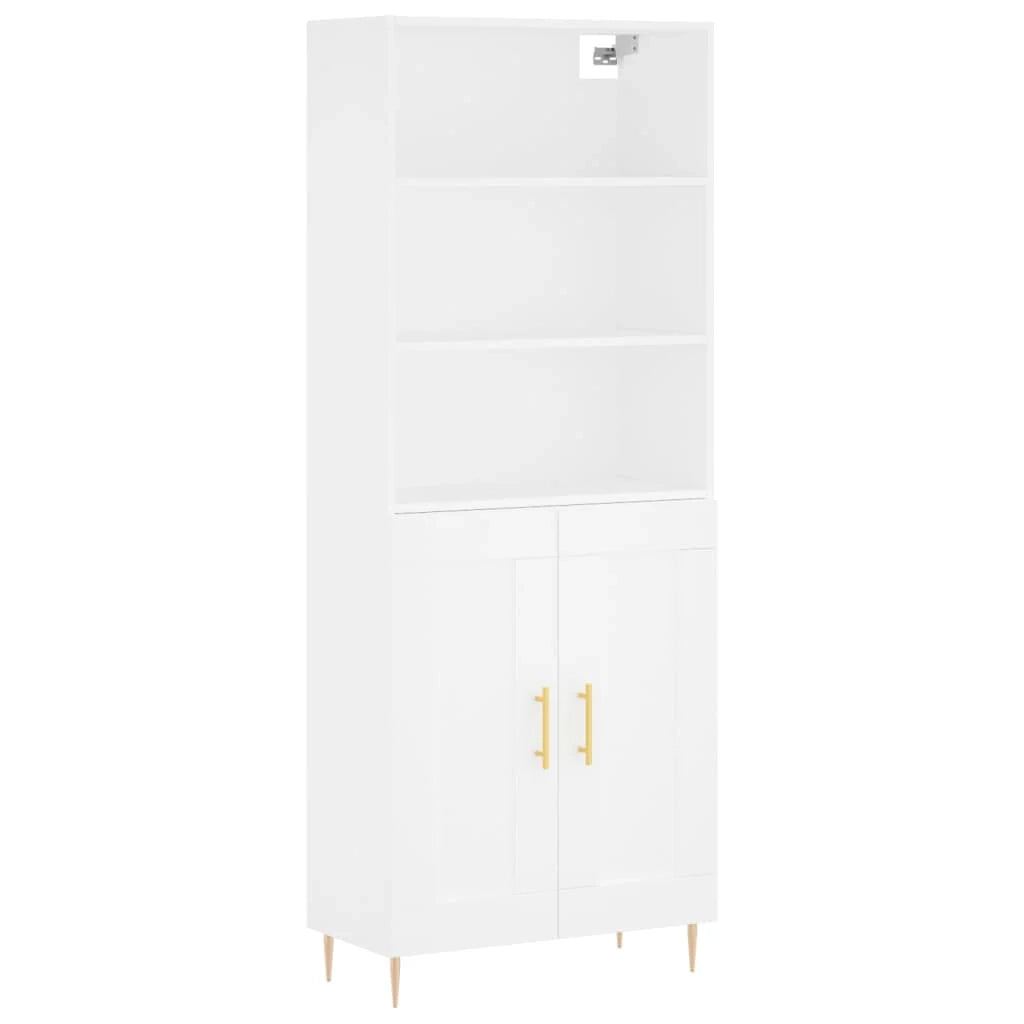 Buffet credenza cassettiera armadio mobile contenitore organizer cucina soggiorno salotto alto 69,5 x 34 x 180 cm legno ingegnerizzato bianco 02_0032614