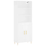 Buffet credenza cassettiera armadio mobile contenitore organizer cucina soggiorno salotto alto 69,5 x 34 x 180 cm legno ingegnerizzato bianco 02_0032614