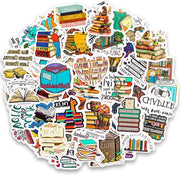 100 pezzi di adesivi per libri - adesivi divertenti per libri - vinile - impermeabili all'acqua - regalo per gli appassionati di libri Kindle.
