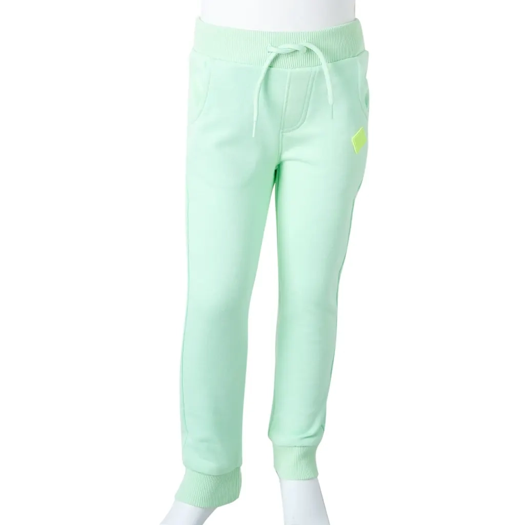 Pantaloni Tuta per Bambini Verde Brillante 104 CFW2395650