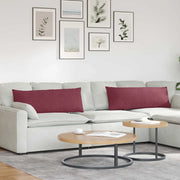 Cuscini da Divano 2 pcs Rosso Vino 120 x 40 cm Tessuto