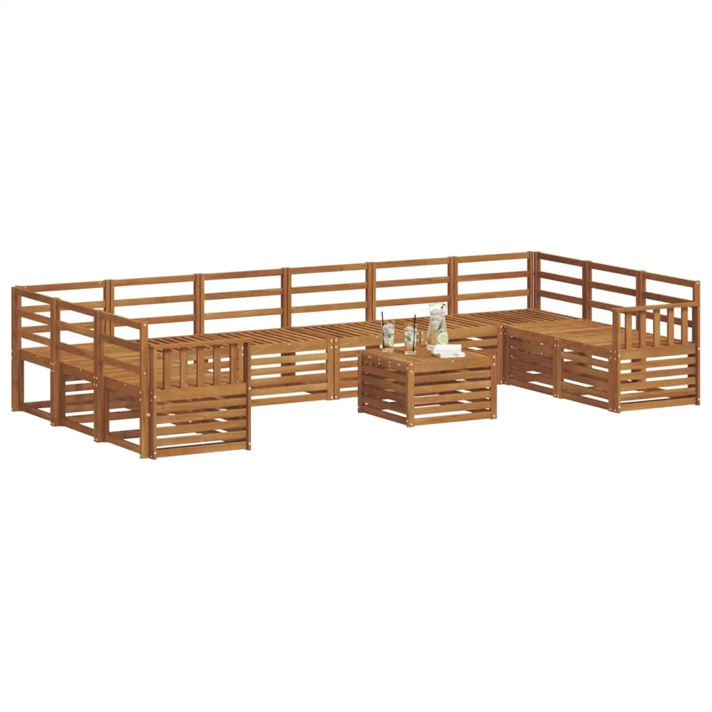 Set divani Naturale Legno di Acacia Massello 3375589
