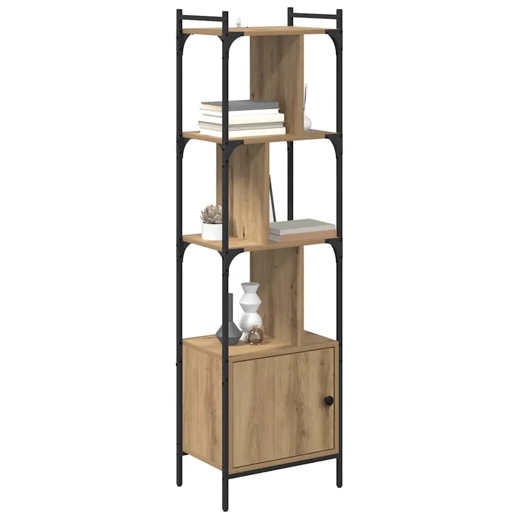 Libreria-Scaffale per Libri-Mobile di Stoccaggio Rovere artigianale 44,5 x 30 x 154,5 cm