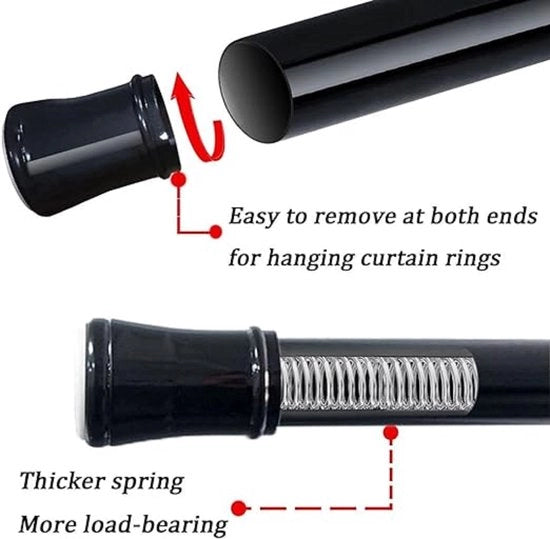 Maniglia per tenda - attaccapanni, maniglia per doccia, lunghezza extra, maniglia per tenda per camera da bagno, camera da letto, 70-120cm.